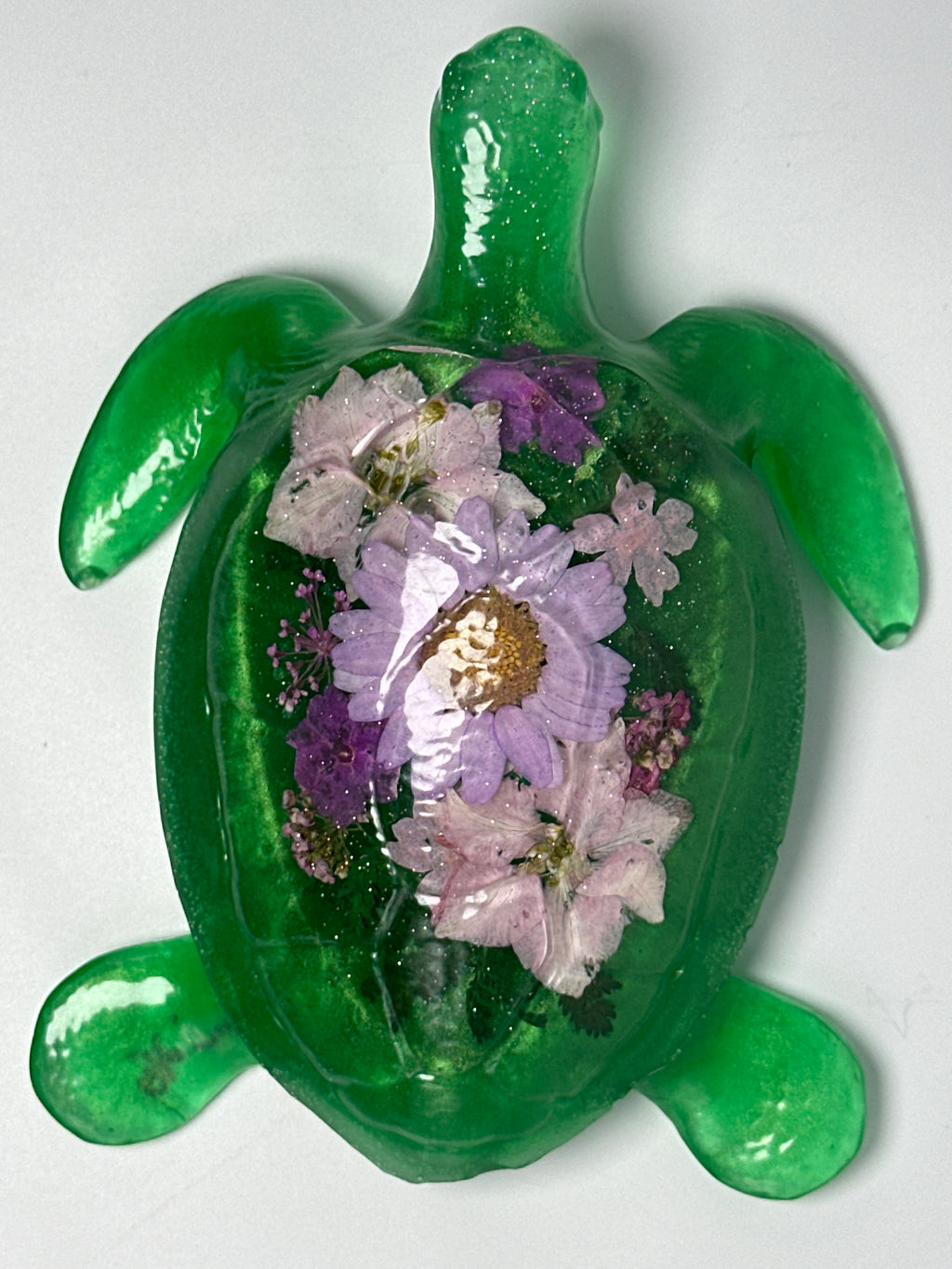 Sea turtle / 6 inch /Green/floral Item 7