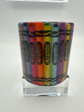 Crayon holder/multicolored/silver fine glitter/ weight 7.4ounces/item 74