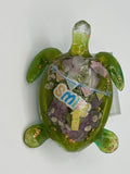 Sea turtle medium 6 inches long/color green /Sea shells/ weight 9.0ounces /item 3