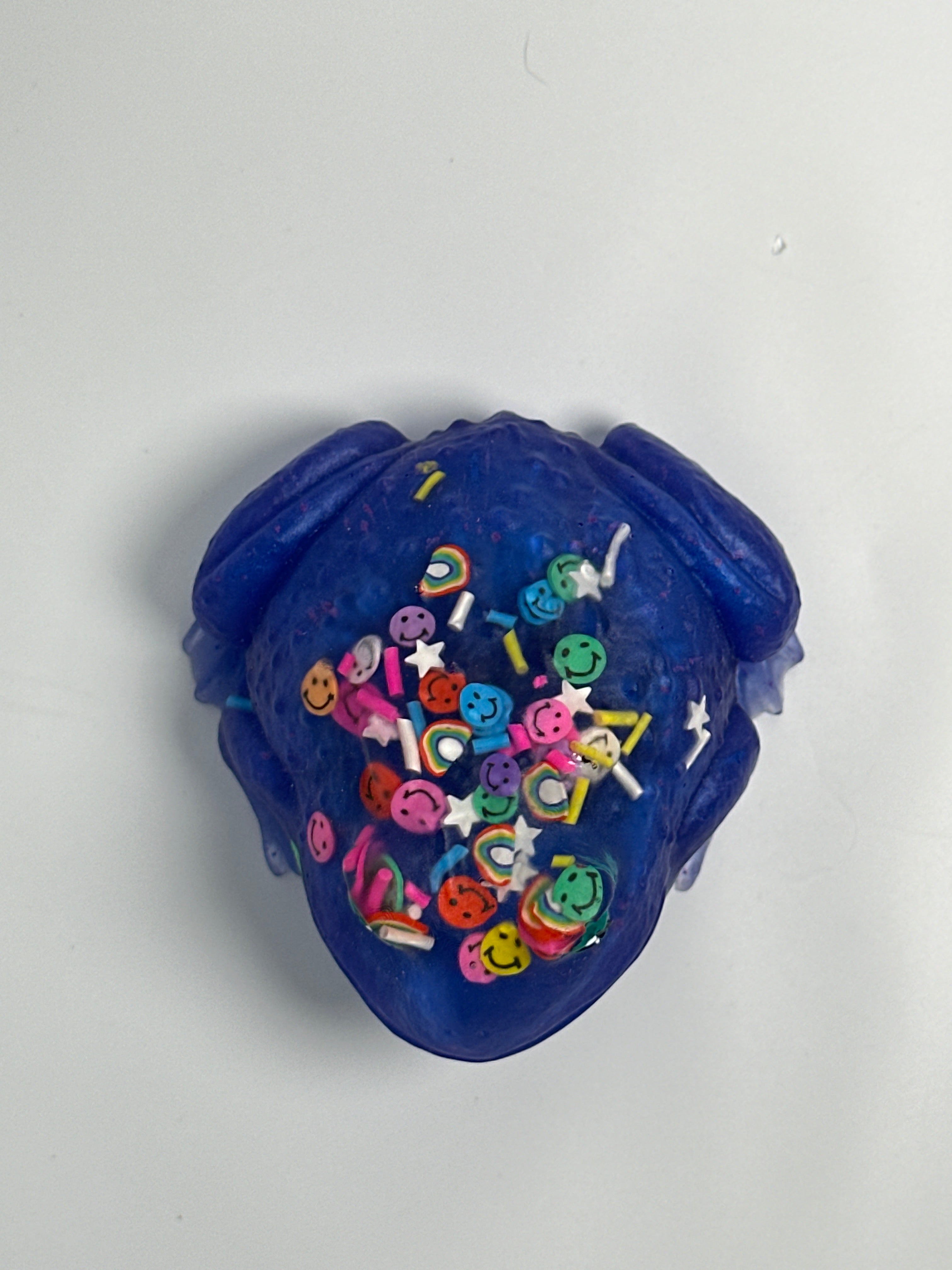 Bullfrog, blue / 3.5 inches/ confetti /Item 48