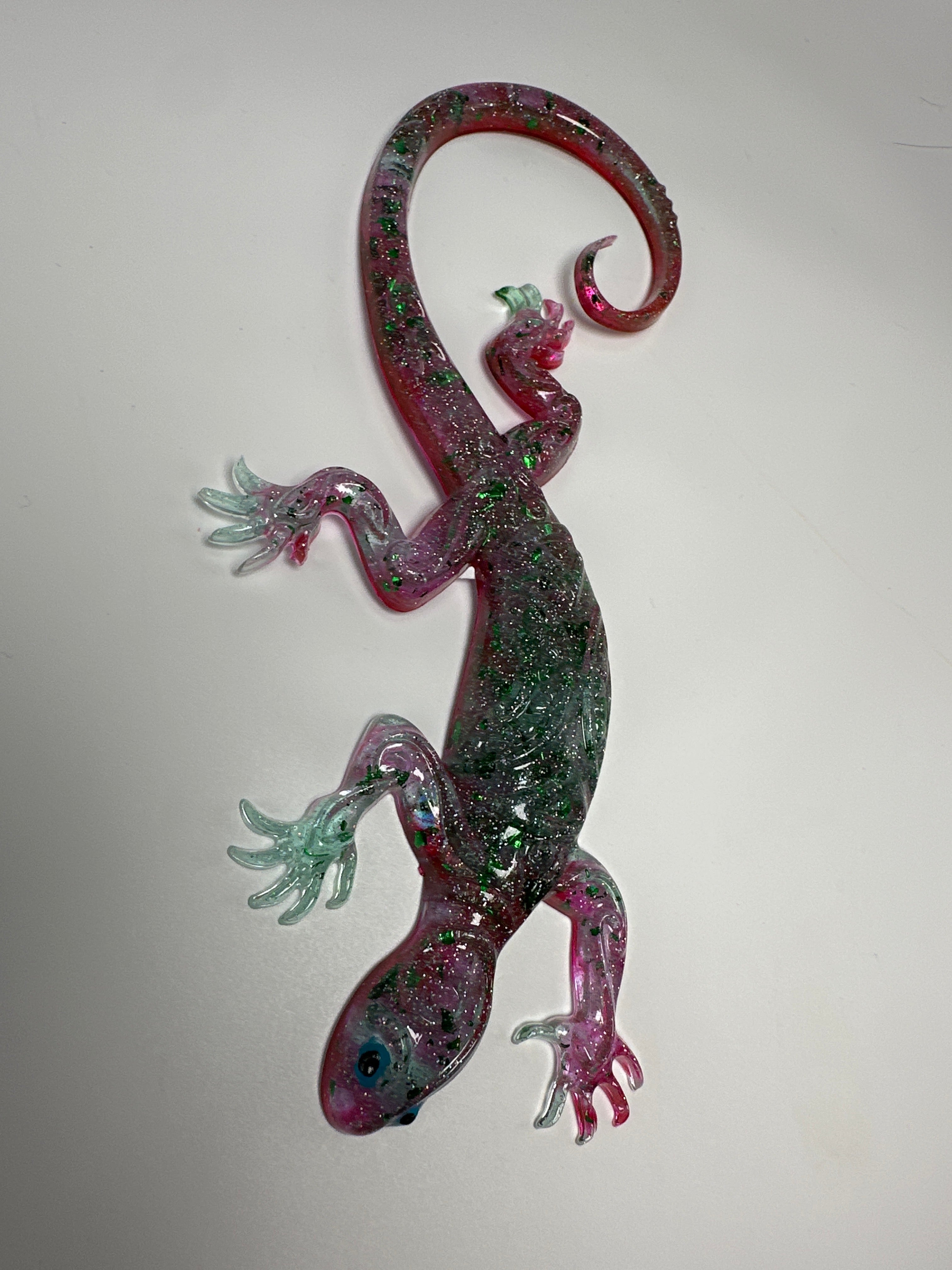 Lizard green and red. Item 105