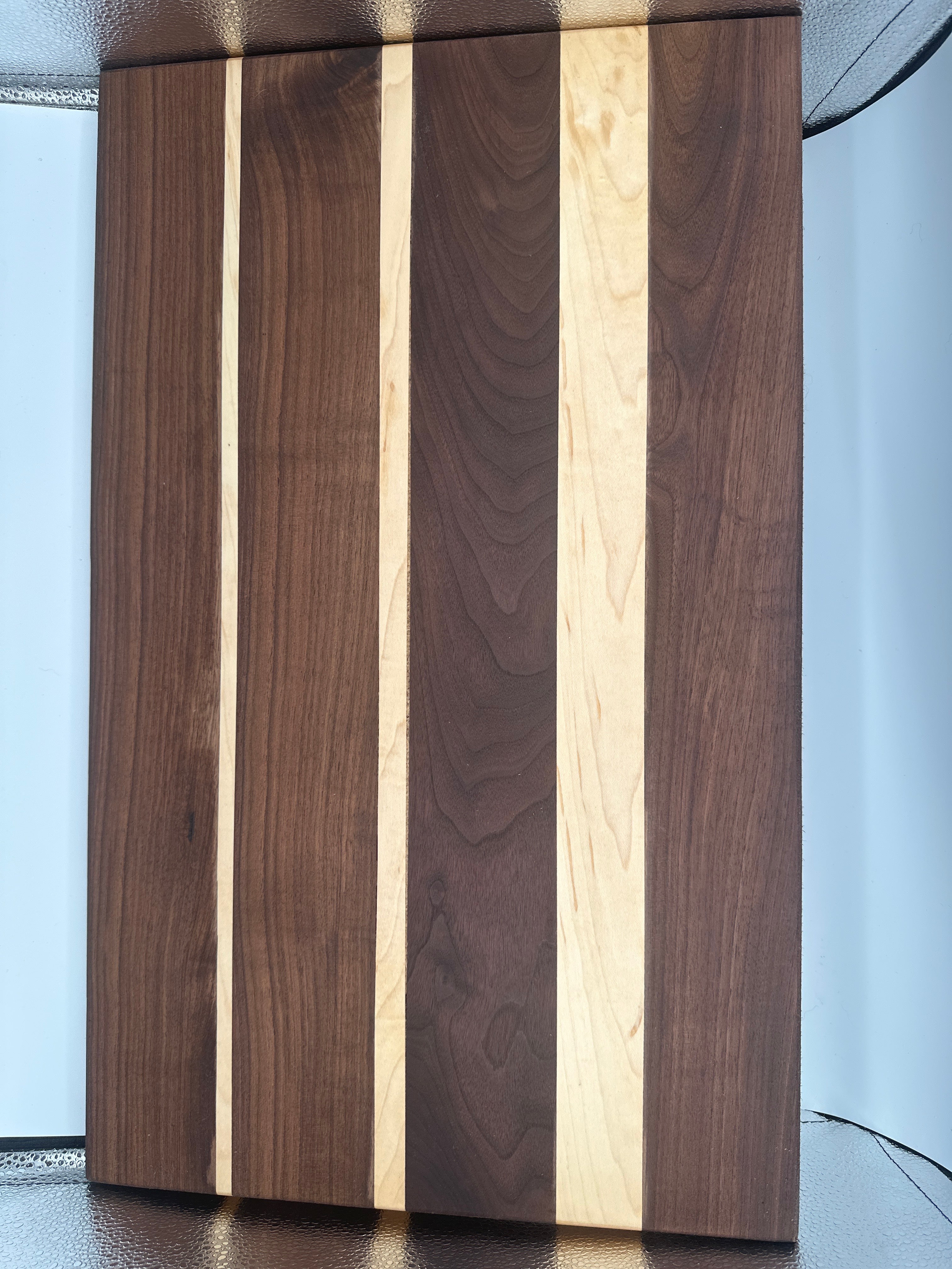 Cutting board 23 1/2 inches long/black walnut/maple/item 4