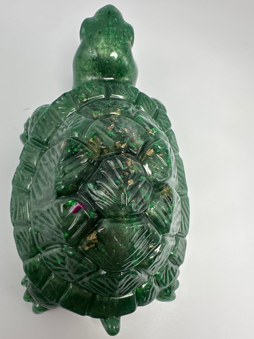 Ground turtle /5.5 inches  /green with glitter item 20