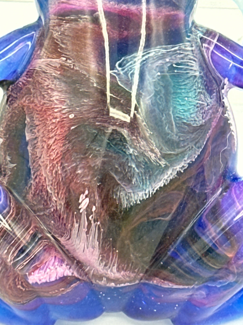 Frog Fancy /royal blue/smoke/hand painted eyes /item 314