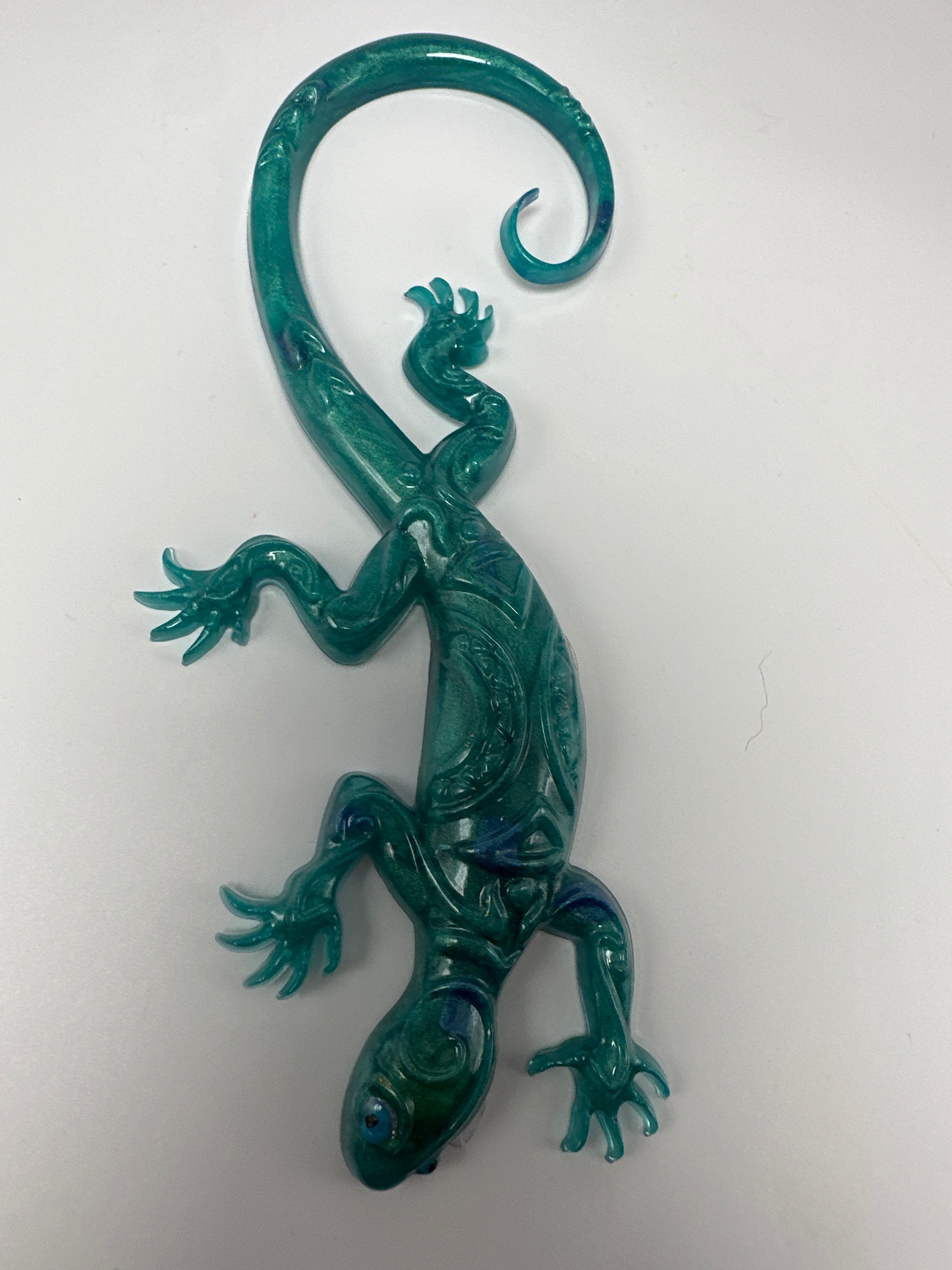 Lizard Aqua and Med Blue. Life is a journey Item 113