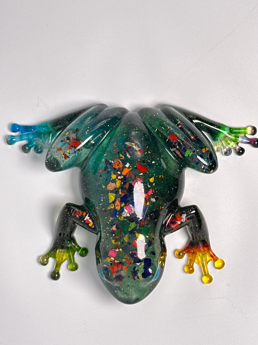 Frog Fancy / green / crayon / Fish Head / Item 51