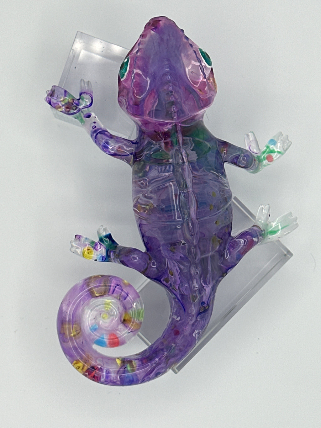 Gecko / purple smoke multicolor with jewels/wait 6.9 ounces item 193