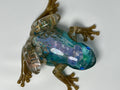 Frog fancy/sand feet clear, aqua sparkle jellyfish fish in the head item 301