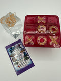 Tic Tac Toe/3.5 inch Tiny / Red and Gold / Weight 2.0 / Item 157