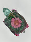 Turtle / 2.75 " /green /   floral / Weight 1.2 oz / Item 25