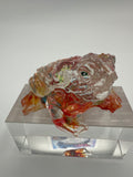 Frog small/2.2 inches /clear orange/Jewels/item number 179