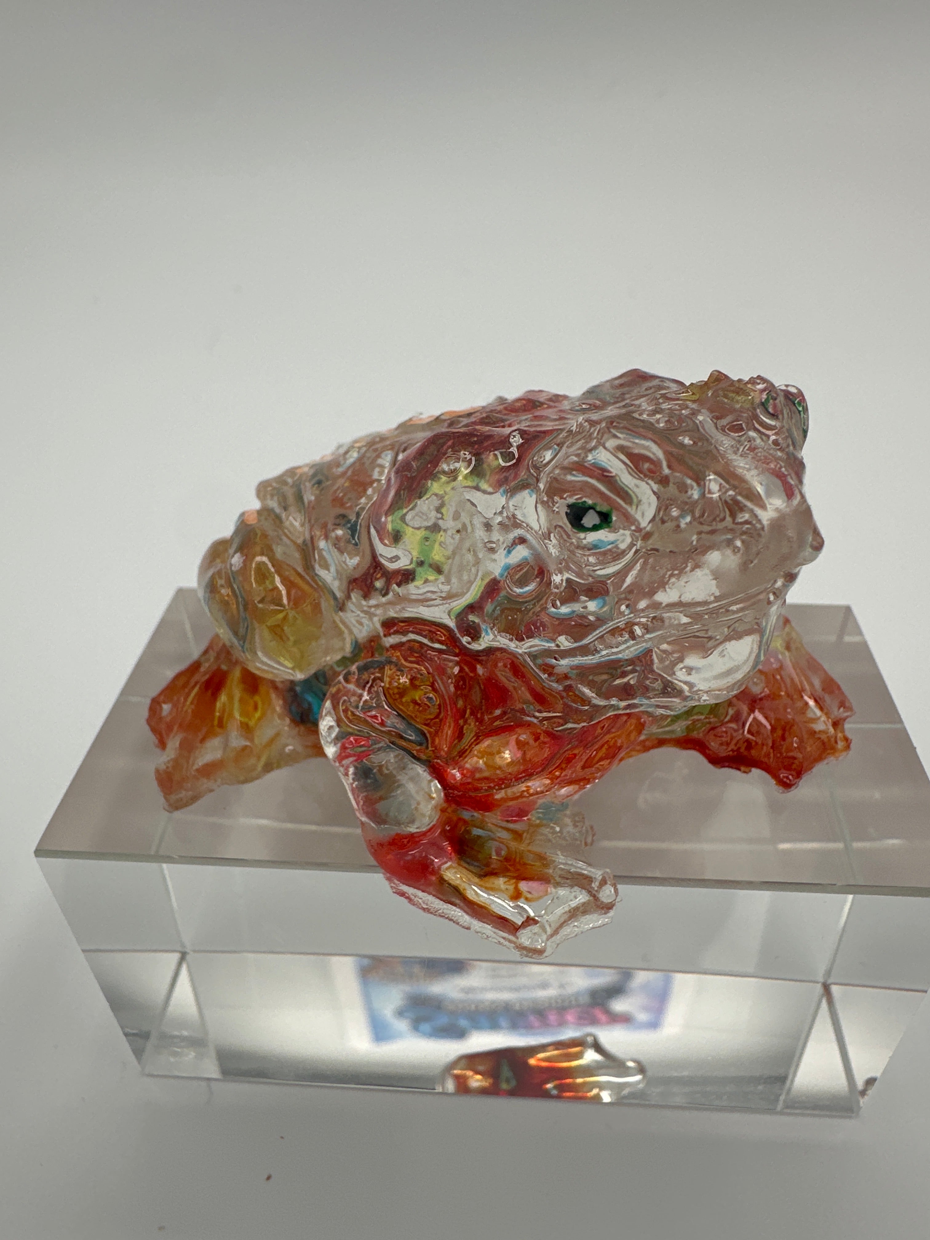 Frog small/2.2 inches /clear orange/Jewels/item number 179