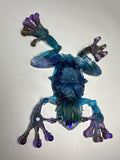 Frog flat blue fish head. Item 185