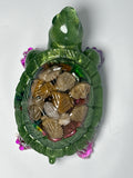 Ground turtle / 5.5 Inch / green with rock. Item 15