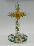Cross 5.25 inches tall / floral / Item 171