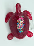 Sea turtle medium 6 inches long/color red/ confetti /weight 9.0 ounces /item 9