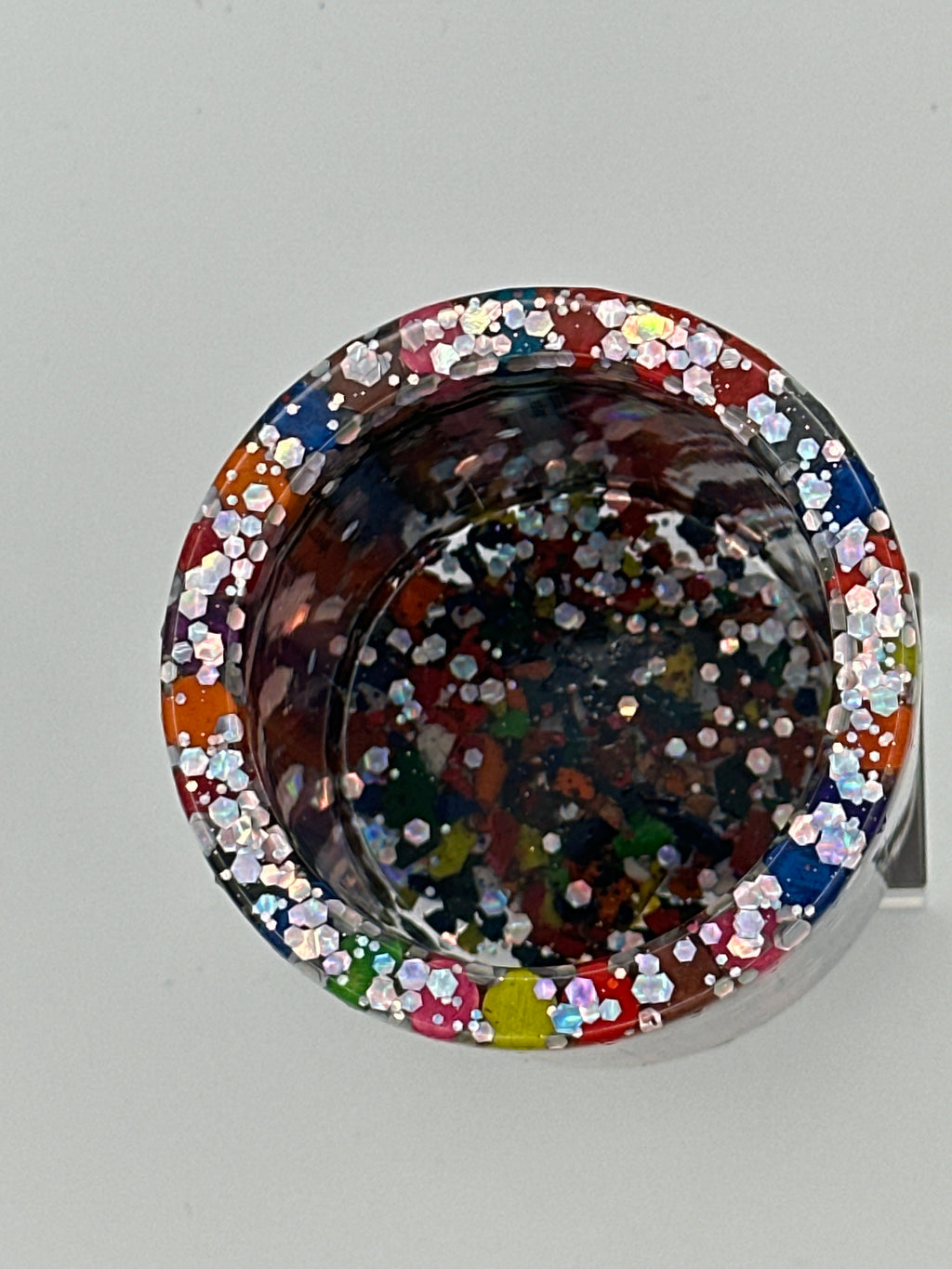 Crayon holder/multicolored/chunky glitter/weight 7.4ounces/item 73