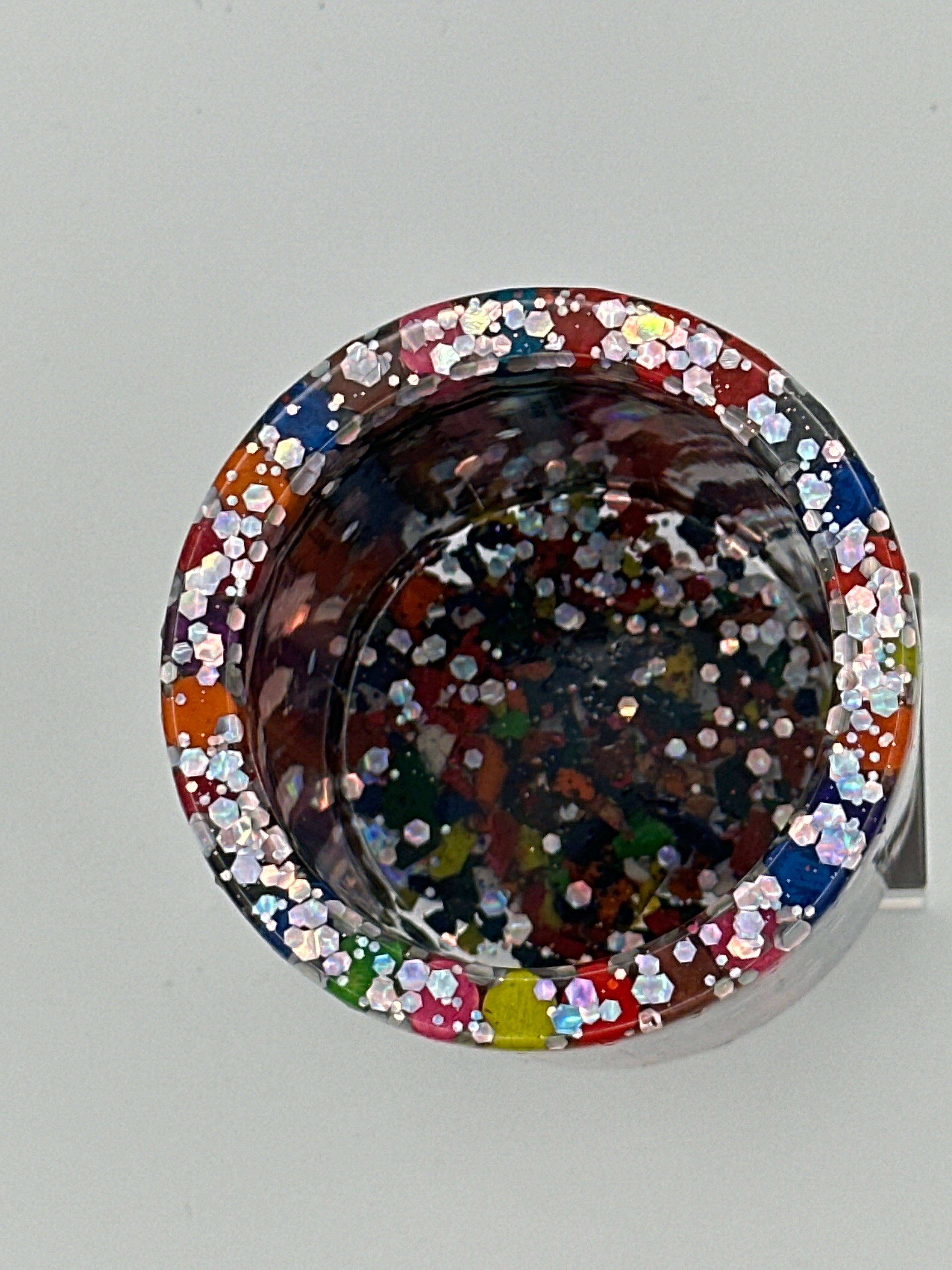 Crayon holder/multicolored/chunky glitter/weight 7.4ounces/item 73