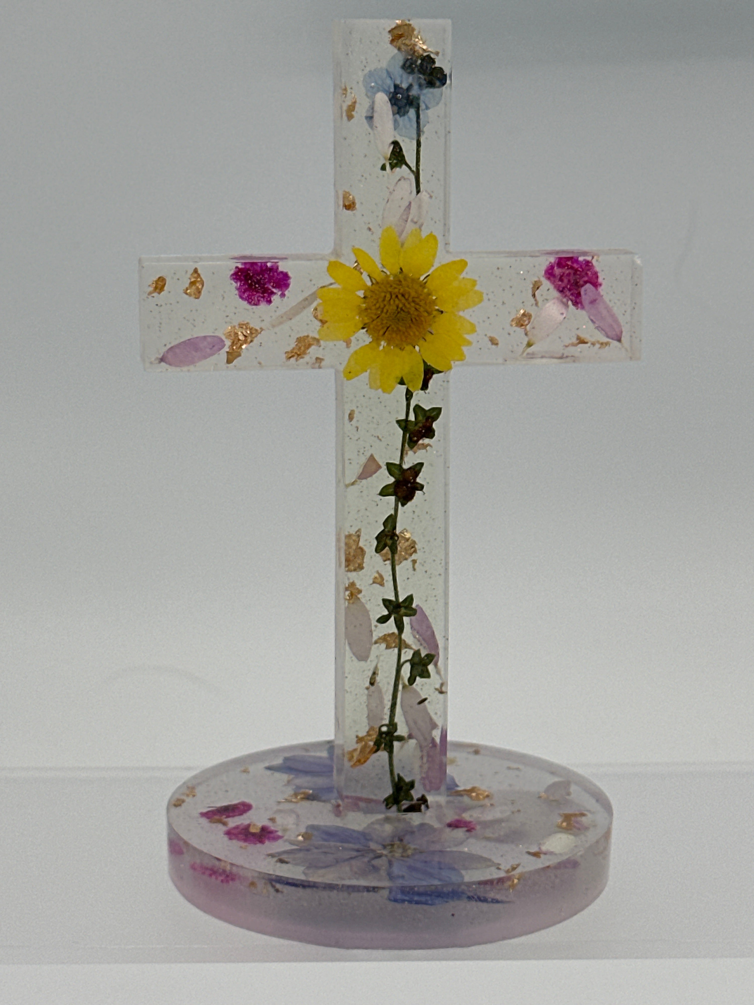 Cross 5.5 inches tall / floral / Item 135