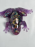 Frog Fancy/ 4 inch /purple / gold fleck / multicolor pearls Item 281