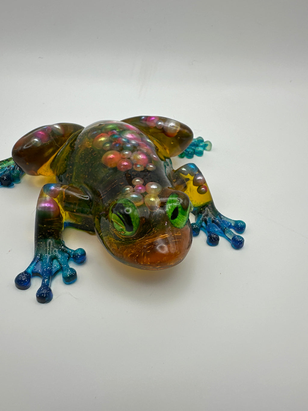 Frog Fancy Light Orange, multicolor pearl. Item # 166.