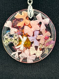 Pendant / 1.5 inch / glitter/ bows

item 15