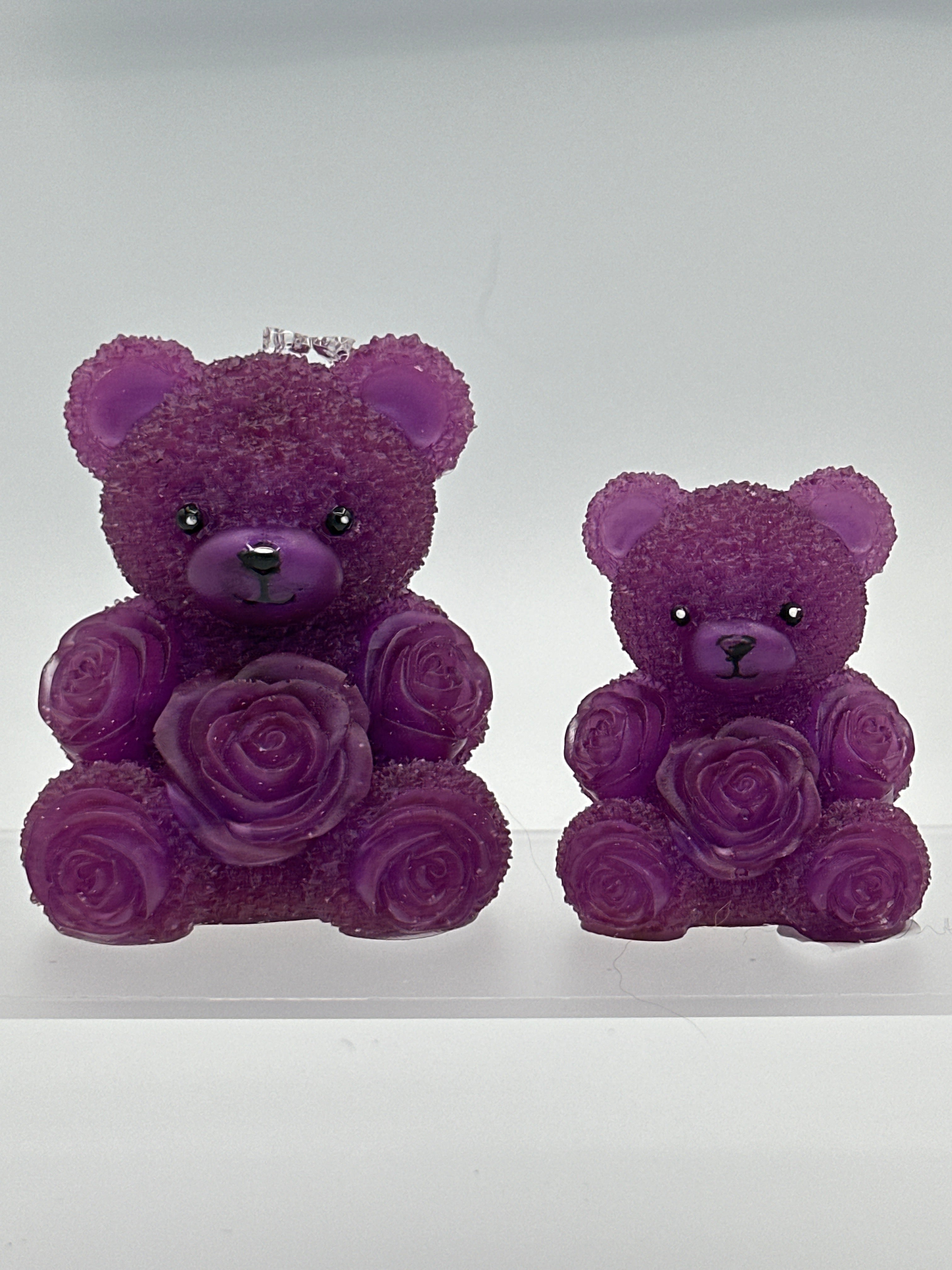 Bear rose set in purple / Item 140 and 285