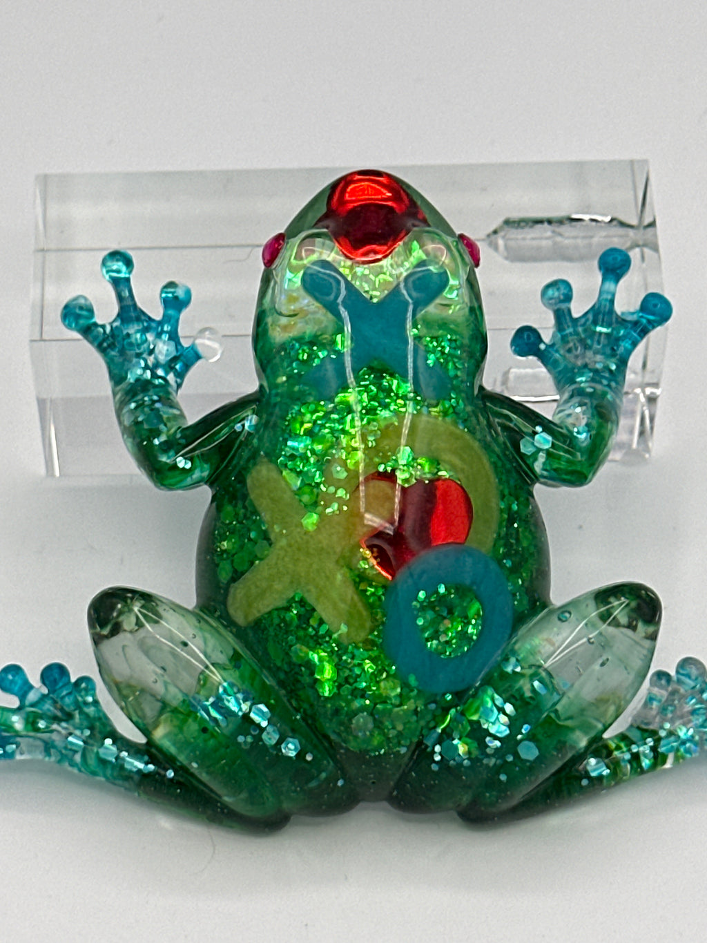 Frog Fancy/green/kissing/ X and O /item 302