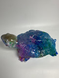 Ground Turtle / 5.5 inches / smokey blue, fish in his head. Item 185