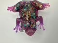 Fancy frog/purple/iridescent pearls/gold flick/faux diamond eyes Item 283