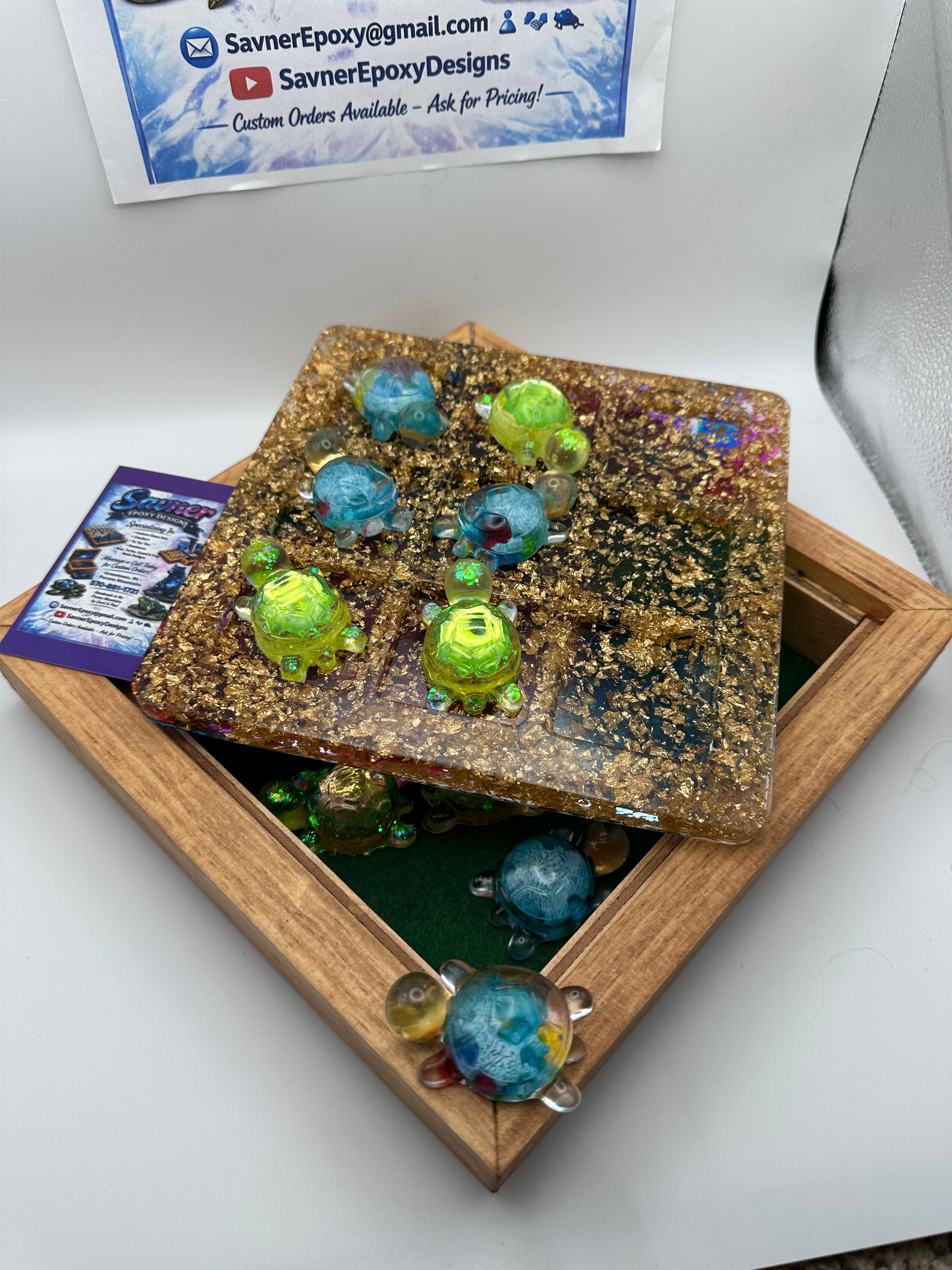 Turtle Tic Tac Toe with Storage Board