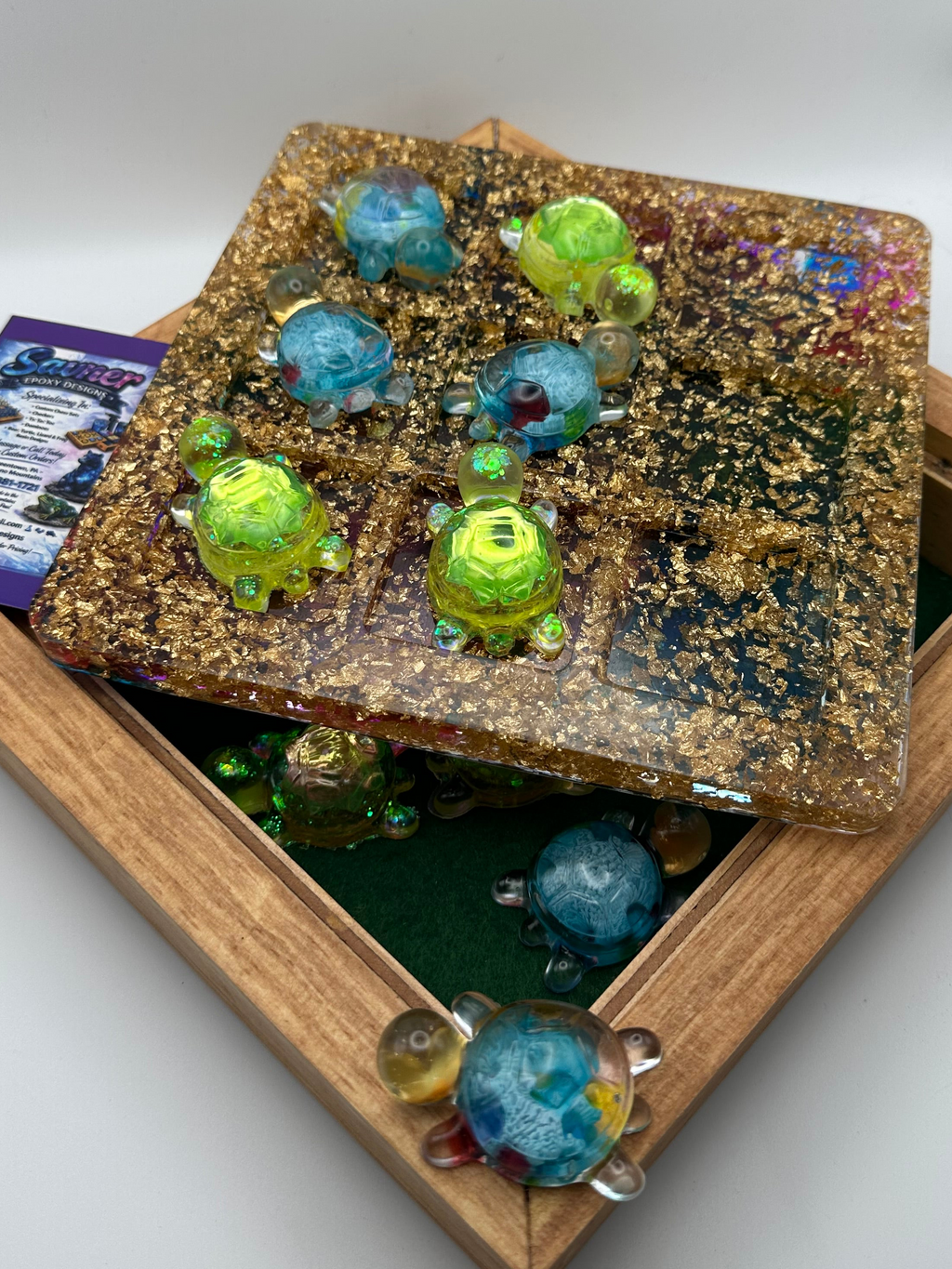Turtle Tic Tac Toe with Storage Board