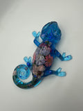 Gecko blue floral #239